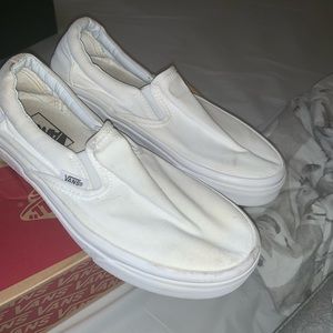 White Slip on Vans